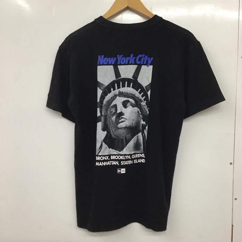 ニューエラ NEW ERA Tシャツ 半袖 M ロゴ、文字 黒 / ブラック /  メンズ USED 古着 中古 10134607