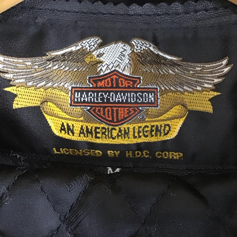 ハーレーダビッドソン Harley-Davidson ジャケット、上着 ジャケット、ブレザー レザージャケット ダブルジャケット ライダース ジップアップジャケット ヴィンテージ 古着 M 無地 黒 / ブラック /  メンズ USED 古着 中古 10113761