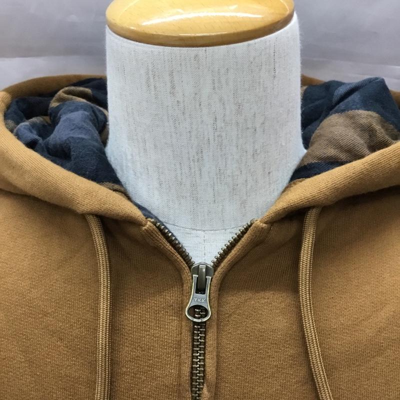 エルエルビーン L.L.Bean パーカー 長袖 ジップアップパーカー スウェットパーカー 長袖パーカー M 無地 茶 / ブラウン /  メンズ USED 古着 中古 10110996