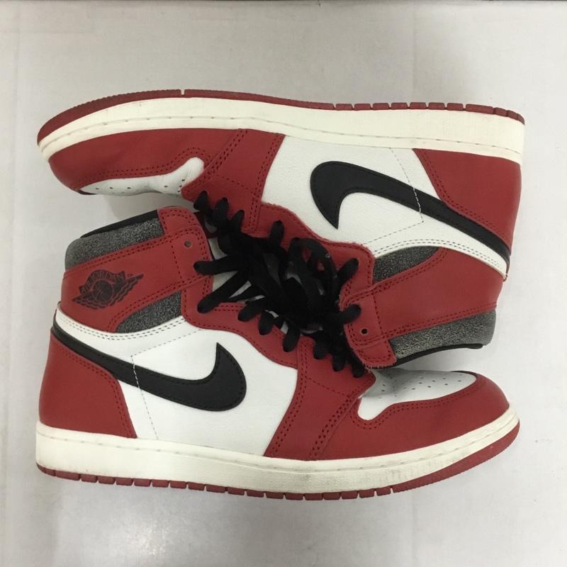 ナイキ NIKE スニーカー スニーカー DZ5485 612 AIR JORDAN 1 RETRO HIGH OG 28.5cm 箱有 28.5cm ロゴ、文字 白 / ホワイト / X 黒 / ブラック / X 赤 / レッド /  メンズ USED 古着 中古 10141541