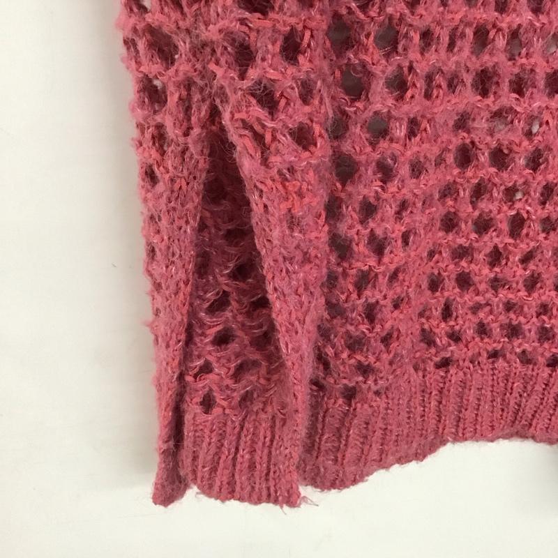 ニコアンド niko and... ニット、セーター 長袖 NKN36680RM メッシュニット FREE 無地 桃 / ピンク /  レディース USED 古着 中古 10147241