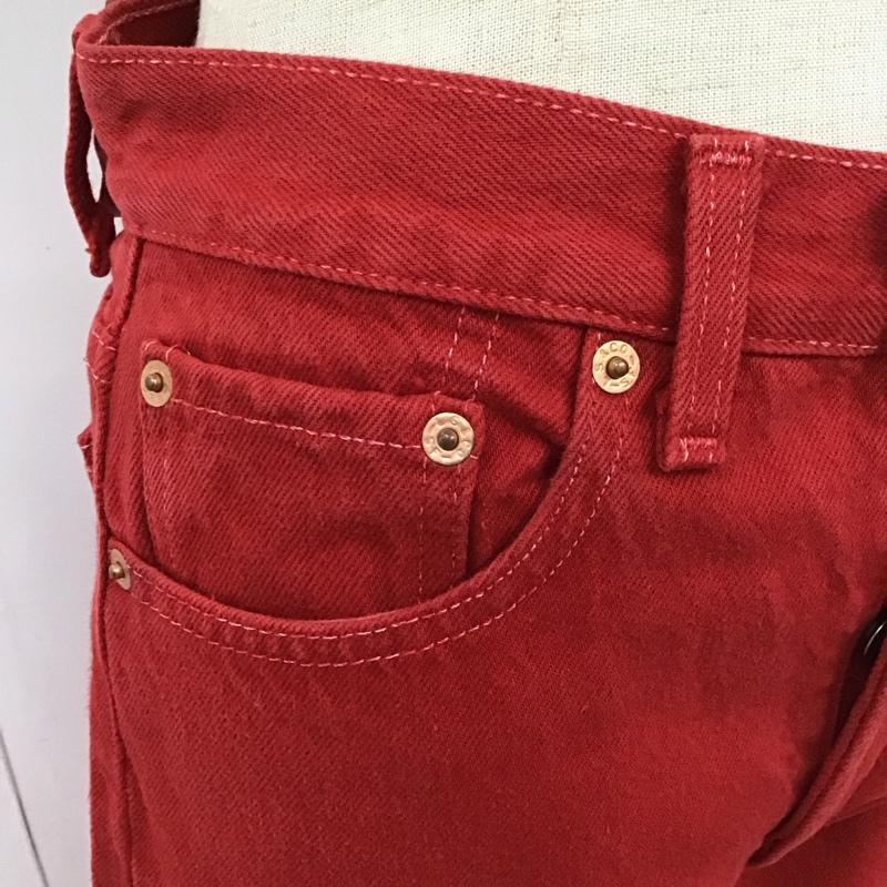 リーバイス Levi s パンツ デニム、ジーンズ 501 0651 ボタンフライ W27 L34 USA製 27インチ 無地 赤 / レッド /  レディース USED 古着 中古 10116486