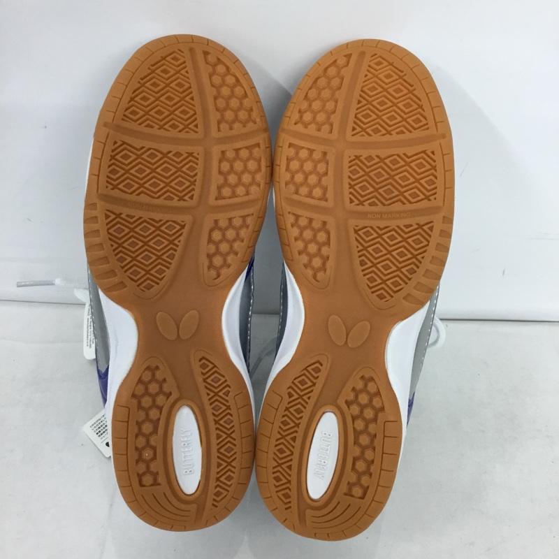 バタフライ BUTTERFLY スニーカー スニーカー NXB1301 93600 レゾライン トライネックス 卓球シューズ 22.5cm 箱有 22.5cm ロゴ、文字 白 / ホワイト / X 青 / ブルー / X 銀 / シルバー / X 黒 / ブラック /  レディース USED 古着 中古 10147924