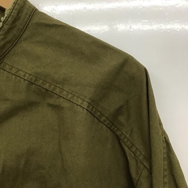 ブランク BLANK シャツ、ブラウス 長袖 長袖シャツ ノーカラーシャツ 前開きシャツ 38 無地 カーキ / カーキ /  レディース USED 古着 中古 10132936