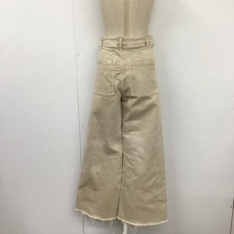 ザラ ZARA ボトムス ボトムス ワイドパンツ カットオフ 無地 ベージュ / ベージュ /  レディース USED 古着 中古 10109430
