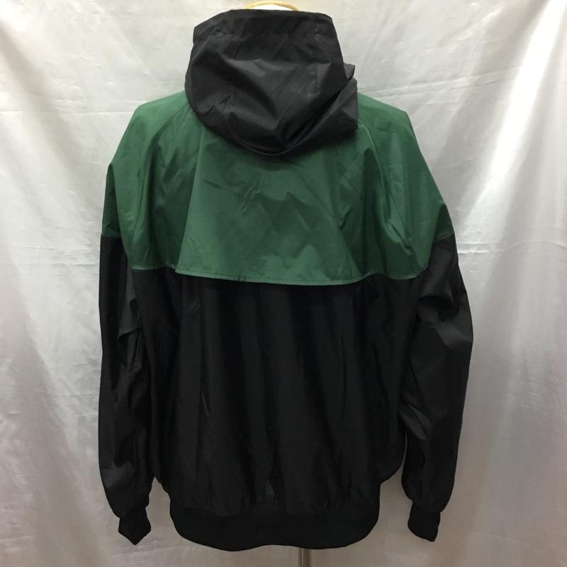 ナイキ NIKE ジャケット、上着 ジャケット、ブレザー DA0002-016 ウインドブレーカー ジャケット NSW HE WR フードウーブンJKT XXL ロゴ、文字 黒 / ブラック / X 緑 / グリーン /  メンズ USED 古着 中古 10120993