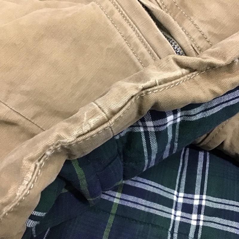 アメリカンイーグルアウトフィッターズ AMERICANEAGLEOUTFITTERS ジャケット、上着 ジャケット、ブレザー ジップアップジャケット アウター ミリタリージャケット L 無地 茶 / ブラウン /  メンズ USED 古着 中古 10141485