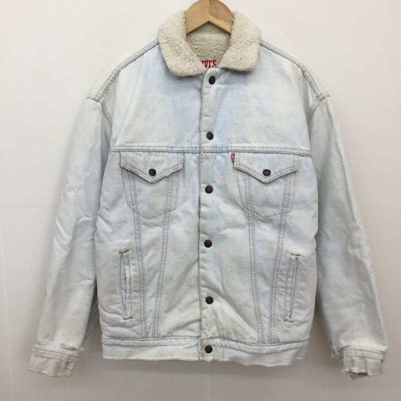 リーバイス Levi s ジャケット、上着 ジャケット、ブレザー ボア　デニムジャケット XL 無地 青 / ブルー /  メンズ USED 古着 中古 10137331