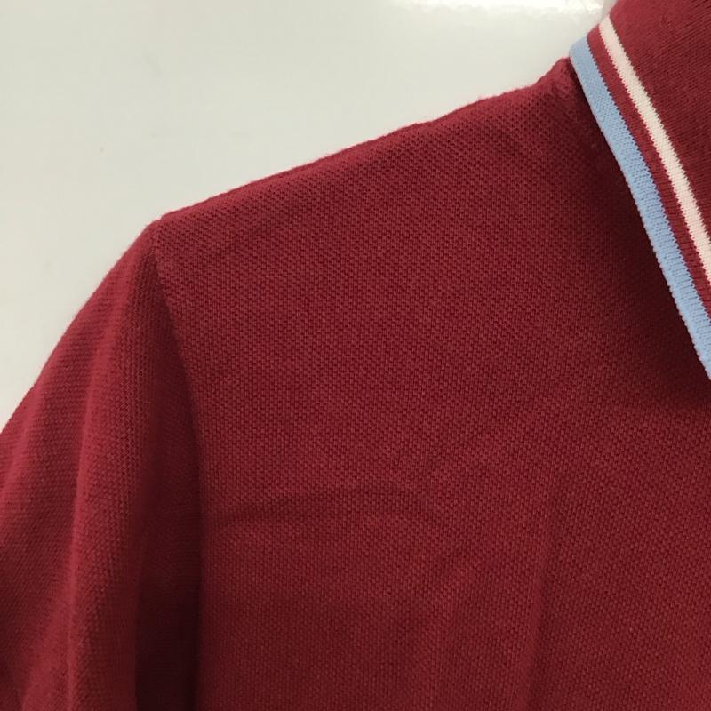 フレッドペリー FRED PERRY ポロシャツ 半袖 イングランド 90 36 無地 えんじ / ワインレッド /  レディース USED 古着 中古 10150814