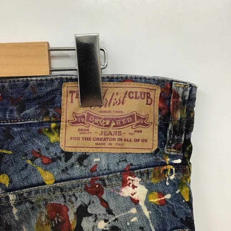 ディースクエアード DSQUARED2 パンツ デニム、ジーンズ ペイントデニムパンツ 44 プリント マルチカラー / マルチカラー /  メンズ USED 古着 中古 10117163