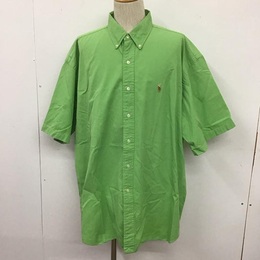 ラルフローレン RALPHLAUREN シャツ、ブラウス 半袖 ボタンダウン XXL ワンポイント 薄緑 / ライトグリーン /  メンズ USED 古着 中古 10106812