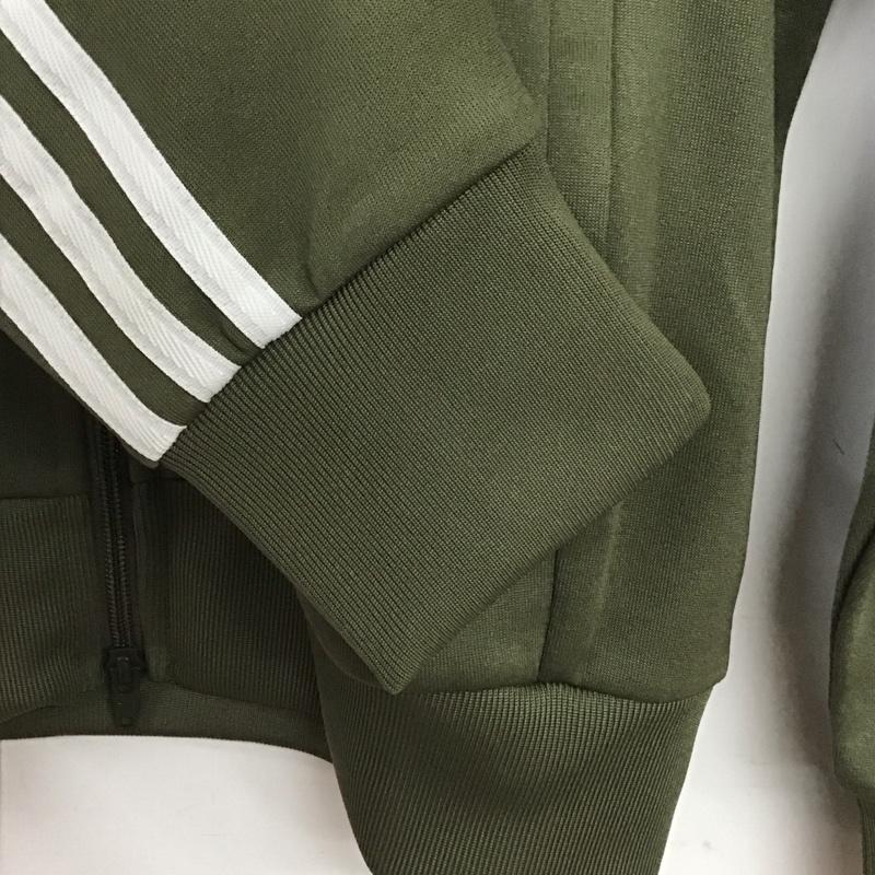 アディダス adidas ジャケット、上着 ジャンパー、ブルゾン ジップアップジャケット ジャージ スポーツウェア 古着 XL ロゴ、文字 カーキ / カーキ /  メンズ USED 古着 中古 10142334