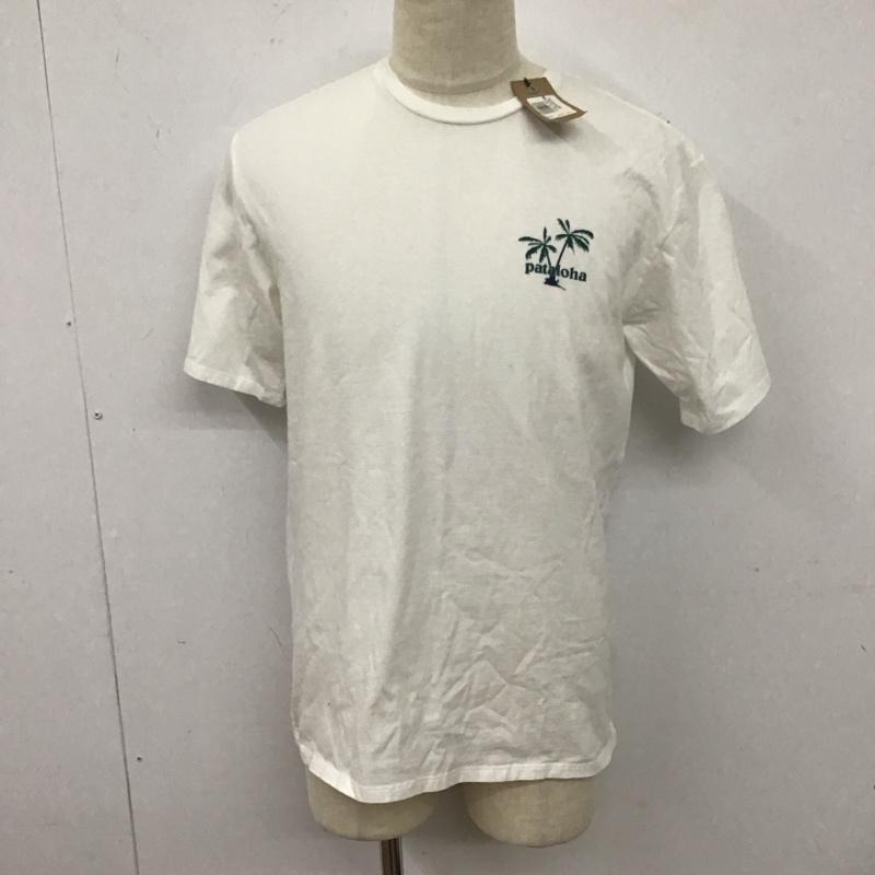 パタゴニア patagonia Tシャツ 半袖 半袖カットソー プリントTシャツ クルーネックカットソー M プリント 白 / ホワイト /  メンズ USED 古着 中古 10123763
