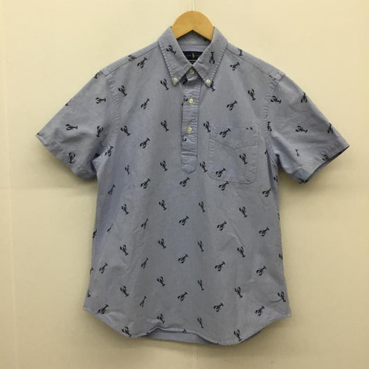 ラルフローレン RALPHLAUREN ポロシャツ 半袖 M 総柄 青 / ブルー / X 水色 / ライトブルー / X 紺 / ネイビー /  メンズ USED 古着 中古 10130864