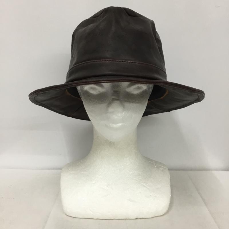 カシラ CA4LA 帽子 ハット ZKN01357 牛革ハット 無地 ダークブラウン / ダークブラウン /  メンズ USED 古着 中古 10136473