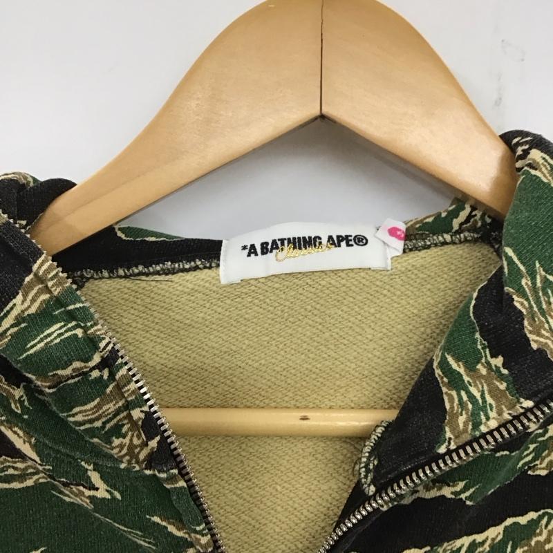 アベイシングエイプ A BATHING APE パーカー 長袖 ジップアップ XXS 総柄 マルチカラー / マルチカラー /  レディース USED 古着 中古 10139923
