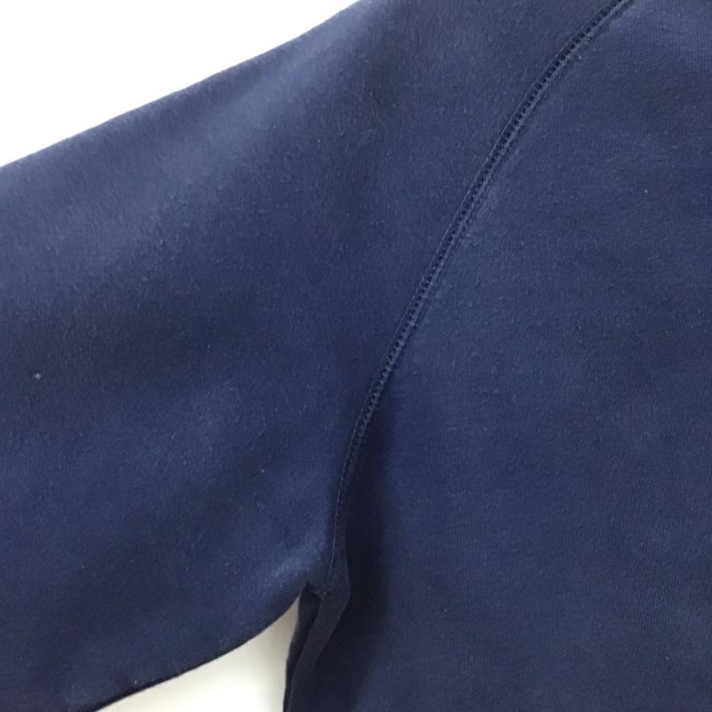 カーハート Carhartt トレーナー 長袖 長袖トレーナー スウェット クルーネック プルオーバートレーナー 裏起毛 S 無地 紺 / ネイビー /  メンズ USED 古着 中古 10131977