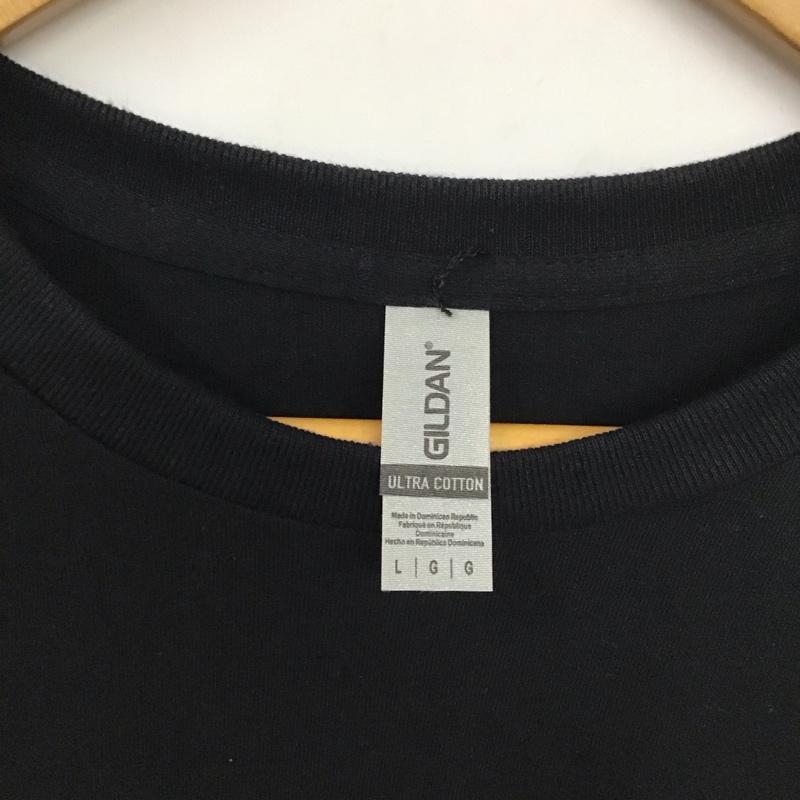 ラッツ RATS Tシャツ 半袖 半袖カットソー プリントTシャツ クルーネックカットソー L プリント 黒 / ブラック /  メンズ USED 古着 中古 10131228