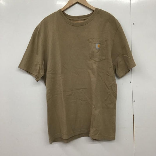 カーハート Carhartt Tシャツ 半袖 半袖カットソー プリントTシャツ クルーネックカットソー L ロゴ、文字 ベージュ / ベージュ /  メンズ USED 古着 中古 10151333