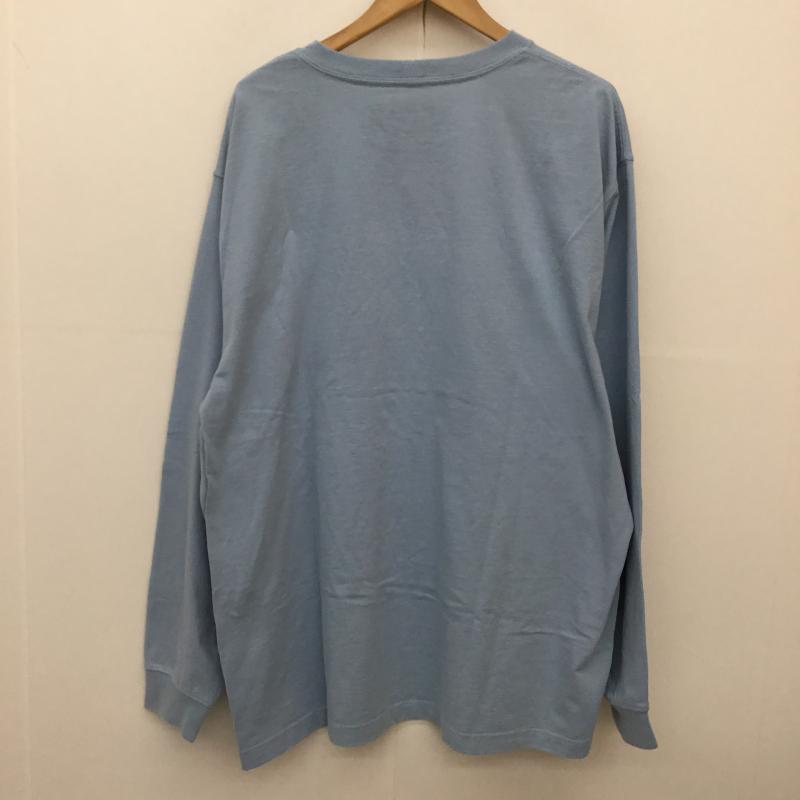 カーハート Carhartt カットソー 長袖 XL ロゴ、文字 水色 / ライトブルー /  メンズ USED 古着 中古 10145813