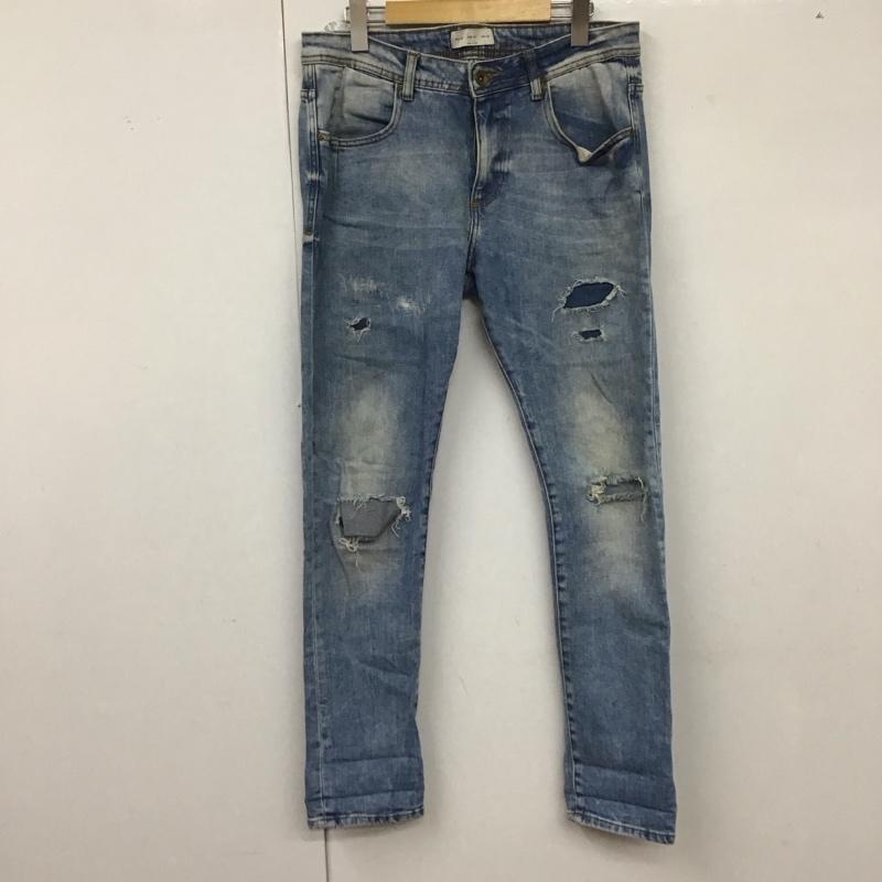 ザラメン ZARA MAN パンツ デニム、ジーンズ デニムパンツ スリムパンツ カジュアルパンツ ストレッチパンツ 38 無地 インディゴ / インディゴ /  メンズ USED 古着 中古 10129276