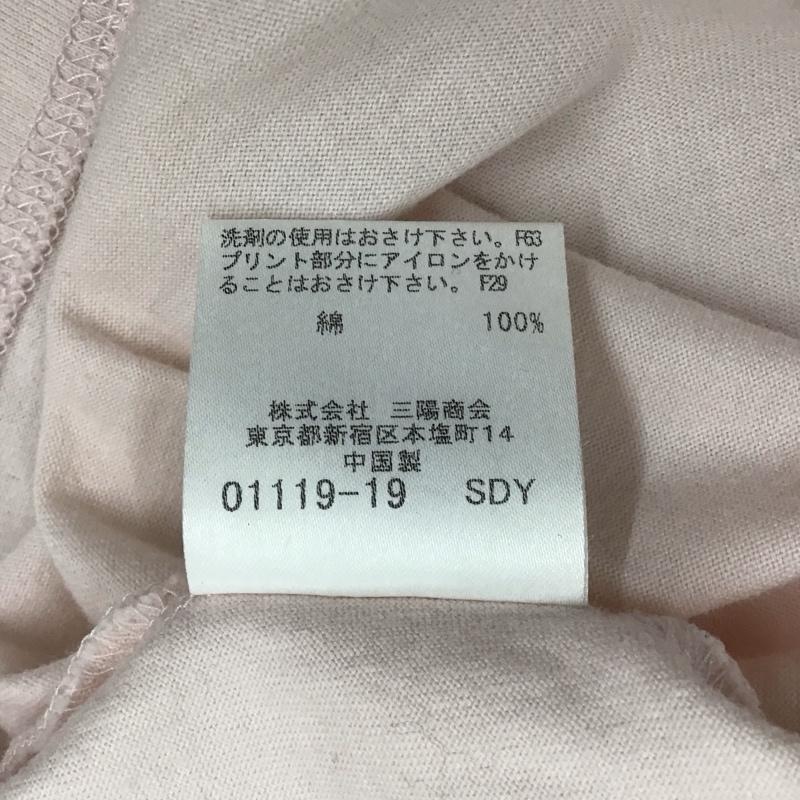 バーバリーロンドン Burberry London カットソー 長袖 長袖カットソー Vネックカットソー ロングスリーブカットソー プリントTシャツ L ロゴ、文字 桃 / ピンク /  メンズ USED 古着 中古 10113166