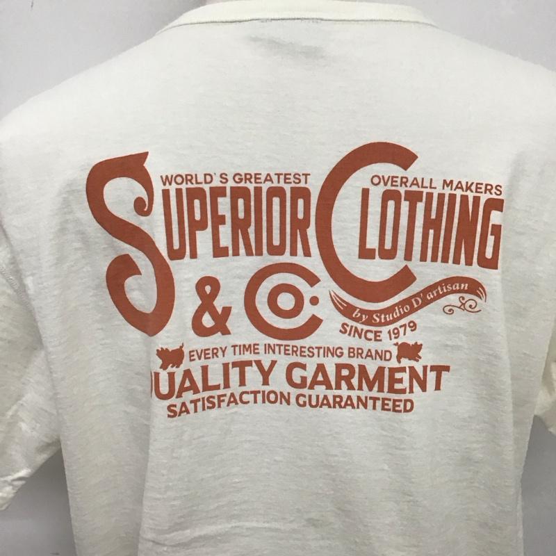 スタディオダルチザン STUDIOD ARTISAN&SA Tシャツ 半袖 半袖カットソー プリントTシャツ クルーネックカットソー XXL プリント 白 / ホワイト /  メンズ USED 古着 中古 10126228