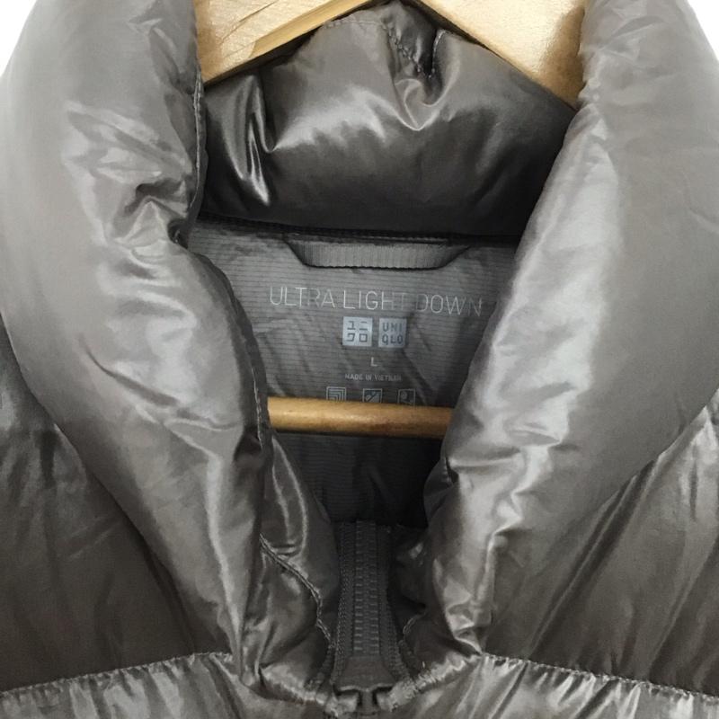 ユニクロ UNIQLO ジャケット、上着 ダウンジャケット 211-450456 ウルトラライトダウンシャイニーボリュームジャケット フェザー L 無地 灰 / グレー /  レディース USED 古着 中古 10147746