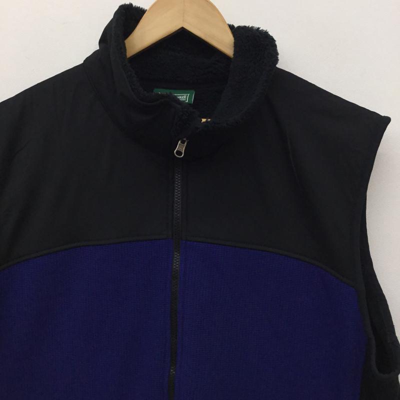 エルエルビーン L.L.Bean ベスト ベスト フリースベスト XXL 無地 黒 / ブラック / X 青 / ブルー /  メンズ USED 古着 中古 10141051