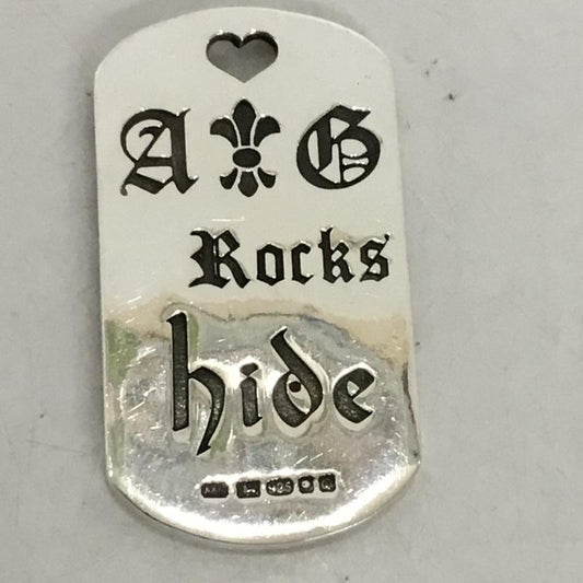 エーアンドジー A&G アクセサリー ネックレス、ペンダント hide ペンダントトップ ハート ロゴ、文字 銀 / シルバー /  メンズ USED 古着 中古 10130782