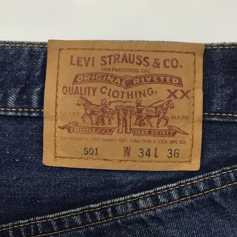 リーバイス Levi s パンツ デニム、ジーンズ 501 BIG-E 90年代 USA製 W34 L36 34インチ 無地 青 / ブルー /  メンズ USED 古着 中古 10107826