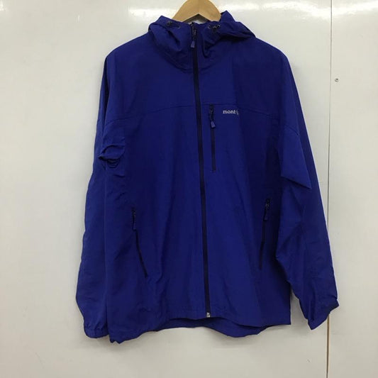 モンベル mont-bell ジャケット、上着 ジャンパー、ブルゾン ジップアップジャケット ナイロンジャケット アウター パーカー M ロゴ、文字 青 / ブルー /  メンズ USED 古着 中古 10149006