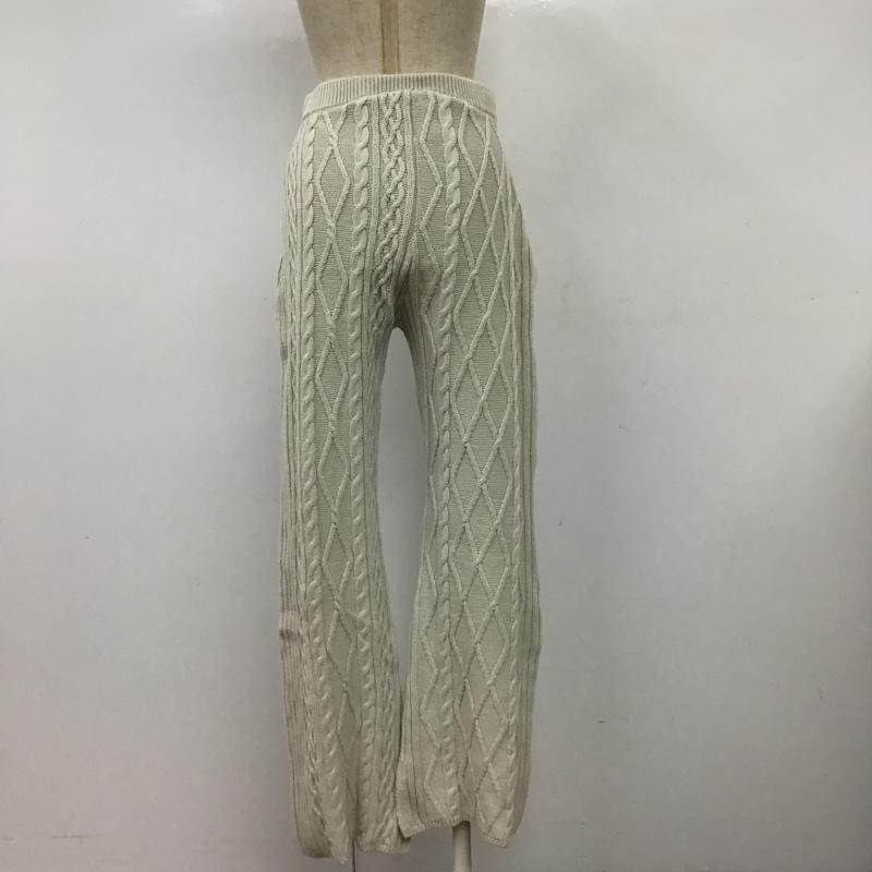 マウジー MOUSSY ボトムス ボトムス 010dss70-0500 ワイドパンツ ニットパンツ カジュアルパンツ フレアパンツ 1 無地 ベージュ / ベージュ /  レディース USED 古着 中古 10105646