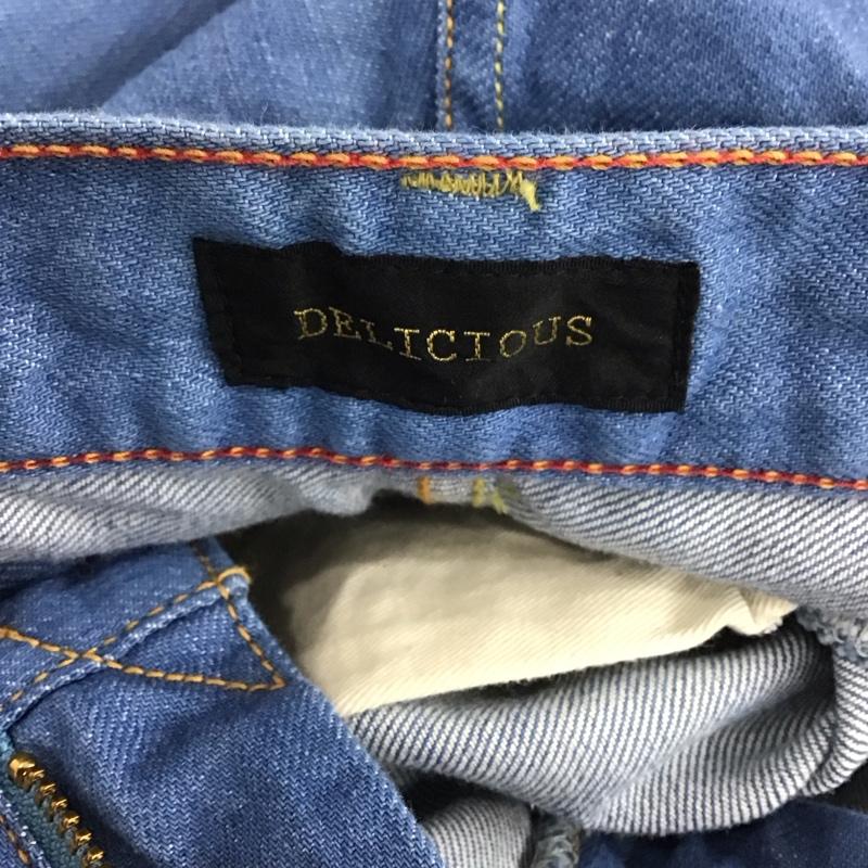 デリシャス DELICIOUS パンツ デニム、ジーンズ DP0153-151 ストレッチ 5 ロゴ、文字 水色 / ライトブルー /  メンズ USED 古着 中古 10108253
