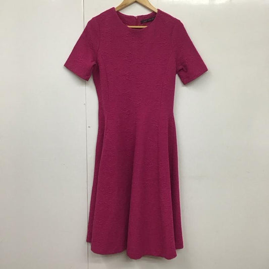 ザラウーマン ZARA WOMAN ワンピース ひざ丈スカート L 無地 桃 / ピンク /  レディース USED 古着 中古 10131505