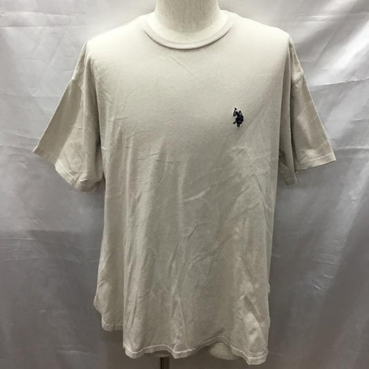 ユーエスポロアッスン U.S.POLO ASSN. Tシャツ 半袖 L ロゴ、文字 茶 / ブラウン /  メンズ USED 古着 中古 10116911