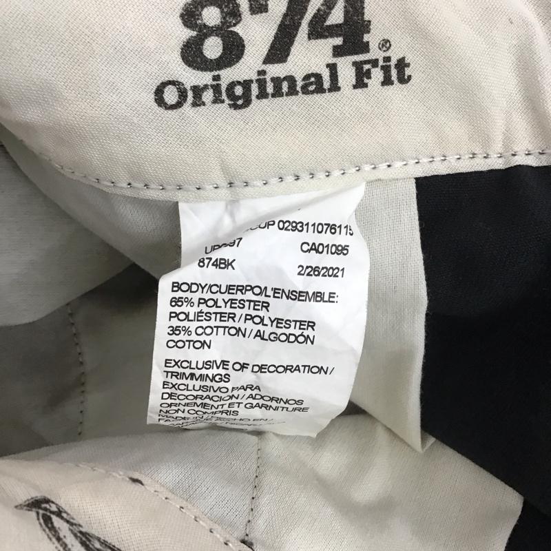 ディッキーズ Dickies パンツ チノパン 874BK ORIGINAL FIT 32×30 ワークパンツ 32インチ ロゴ、文字 黒 / ブラック /  メンズ USED 古着 中古 10112931