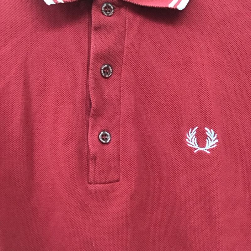 フレッドペリー FRED PERRY ポロシャツ 半袖 イングランド 90 36 無地 えんじ / ワインレッド /  レディース USED 古着 中古 10150814