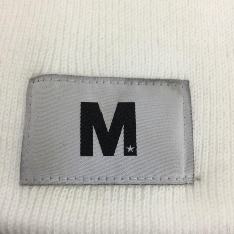 エム M 帽子 ニット帽 ロゴ、文字 白 / ホワイト /  メンズ USED 古着 中古 10138028