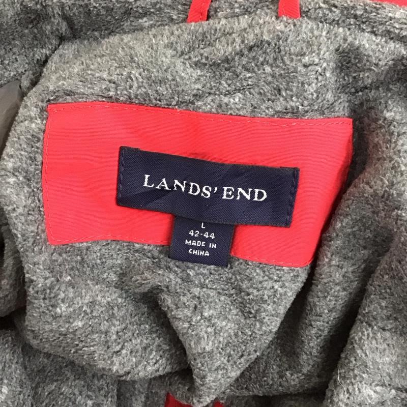 ランズエンド LANDS END ジャケット、上着 ジャンパー、ブルゾン ジップアップジャケット ジャンパー ジャケット カジュアルジャケット アウター L ロゴ、文字 赤 / レッド /  メンズ USED 古着 中古 10115255