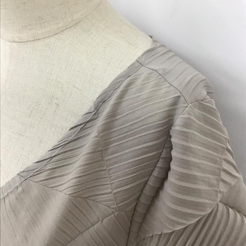 パターントルソ patterntorso ワンピース ロングスカート 半袖ロングワンピース フレアスカート Vネック 無地 灰 / グレー /  レディース USED 古着 中古 10116329