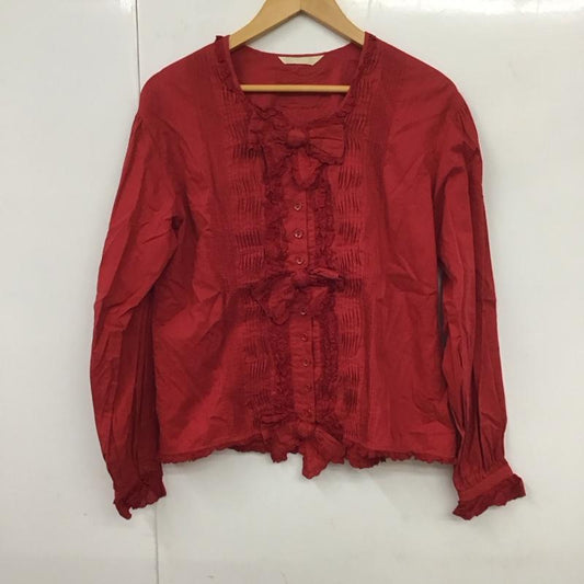 ピンクハウス PINK HOUSE シャツ、ブラウス 長袖 リボン 無地 赤 / レッド /  レディース USED 古着 中古 10131793