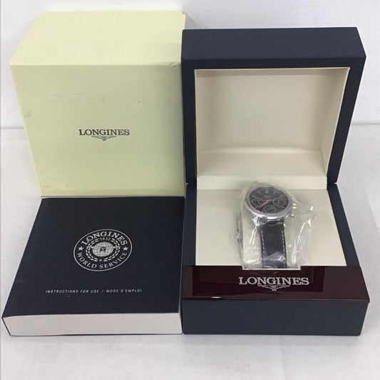 ロンジン LONGINES 腕時計 アナログ（自動巻き） 40059378 箱有 ロゴ、文字 黒 / ブラック /  メンズ USED 古着 中古 10134476