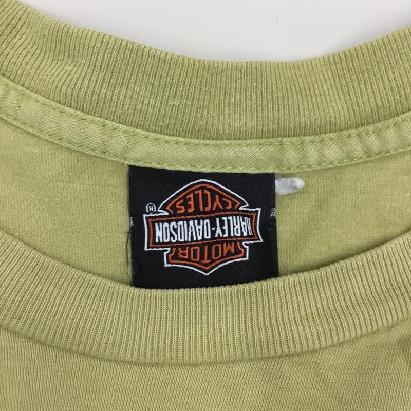 ハーレーダビッドソン Harley-Davidson カットソー 半袖 ノースリーブカットソー プリントTシャツ クルーネックカットソー 古着 ロゴ、文字 カーキ / カーキ /  メンズ USED 古着 中古 10122901