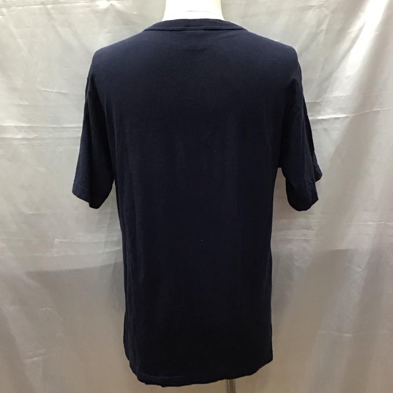 チャンピオン Champion Tシャツ 半袖 C3-P300 ショートスリーブTシャツ クルーネックカットソー XL ロゴ、文字 紺 / ネイビー /  メンズ USED 古着 中古 10116900