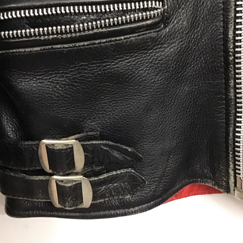 古着 USED ジャケット、上着 ジャケット、ブレザー レザージャケット ジップアップジャケット アウター ライダースジャケット XS 無地 黒 / ブラック /  メンズ USED 古着 中古 10139682