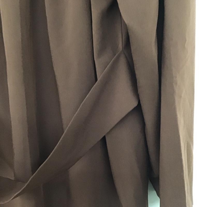 ケービーエフ KBF ジャケット、上着 ジャケット、ブレザー KP76-27T005 ノーカラーギャザーロングジャケットコート ONE SIZE 無地 茶 / ブラウン /  レディース USED 古着 中古 10142247