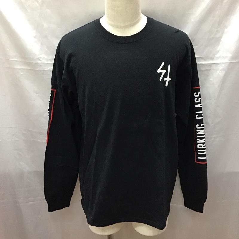 ラーキングクラス LURKING CLASS カットソー 長袖 長袖カットソー クルーネックカットソー ロングスリーブカットソー プリントTシャツ L ロゴ、文字 黒 / ブラック /  メンズ USED 古着 中古 10113198