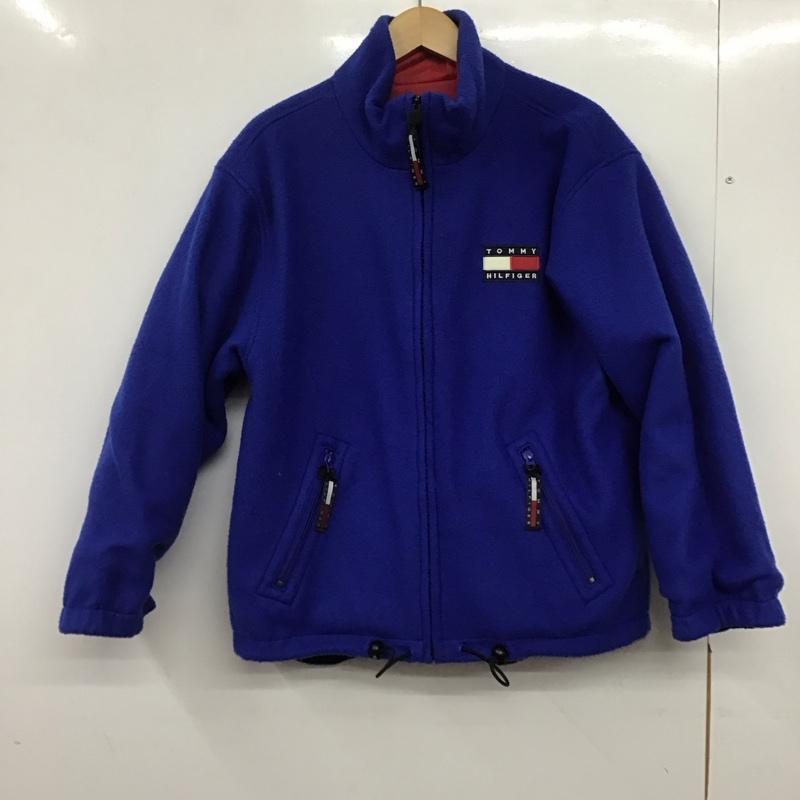 トミーヒルフィガー TOMMY HILFIGER ジャケット、上着 ジャンパー、ブルゾン ジップアップジャケット アウター 古着 L ロゴ、文字 赤 / レッド / X 紺 / ネイビー /  メンズ USED 古着 中古 10144793