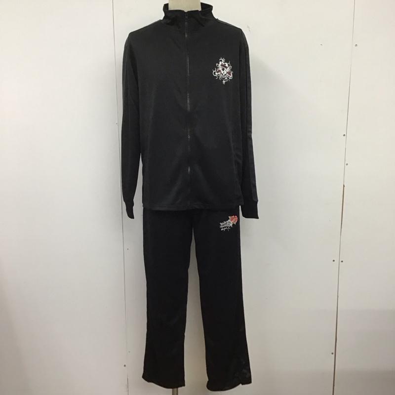 エドハーディー Ed Hardy セットアップ セットアップ 32250701 ジャージ トラックジャケット ジョガーパンツ バックプリント タグ付き L ロゴ、文字 黒 / ブラック /  メンズ USED 古着 中古 10144442